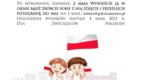 plakat - konkurs plastyczny na wykonanie flagi Polski